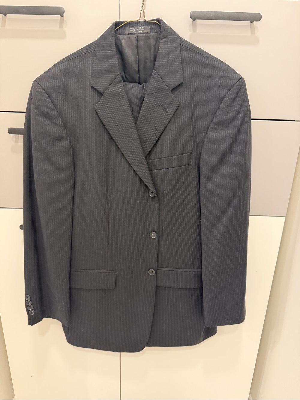 Alfani Men's Dark Gray Pinstripe Suit Jacket